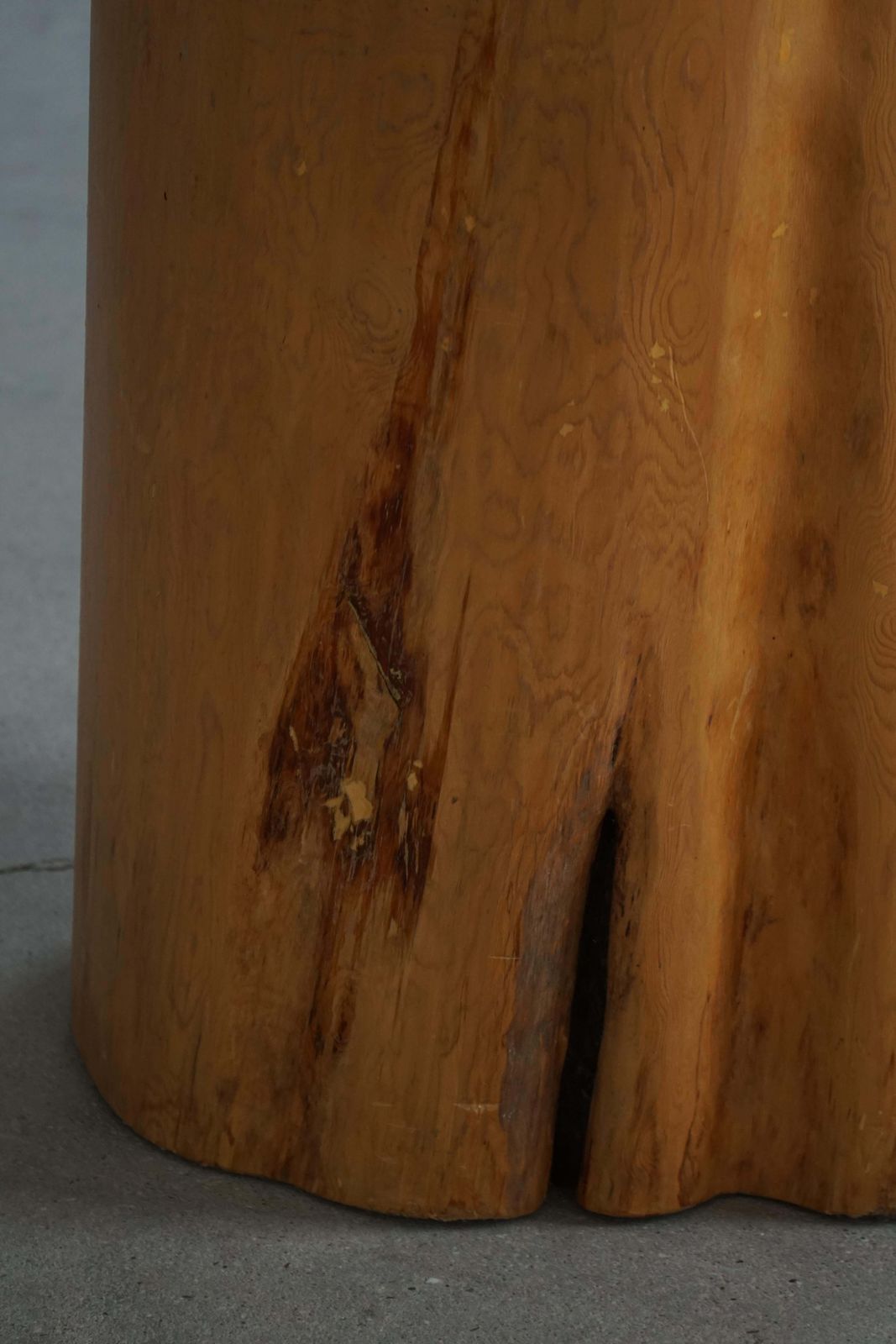 photo vintage Modern Stump Chair In Solid Pine, By A Swedish Cabinetmaker, Wabi Sabi, 1960s