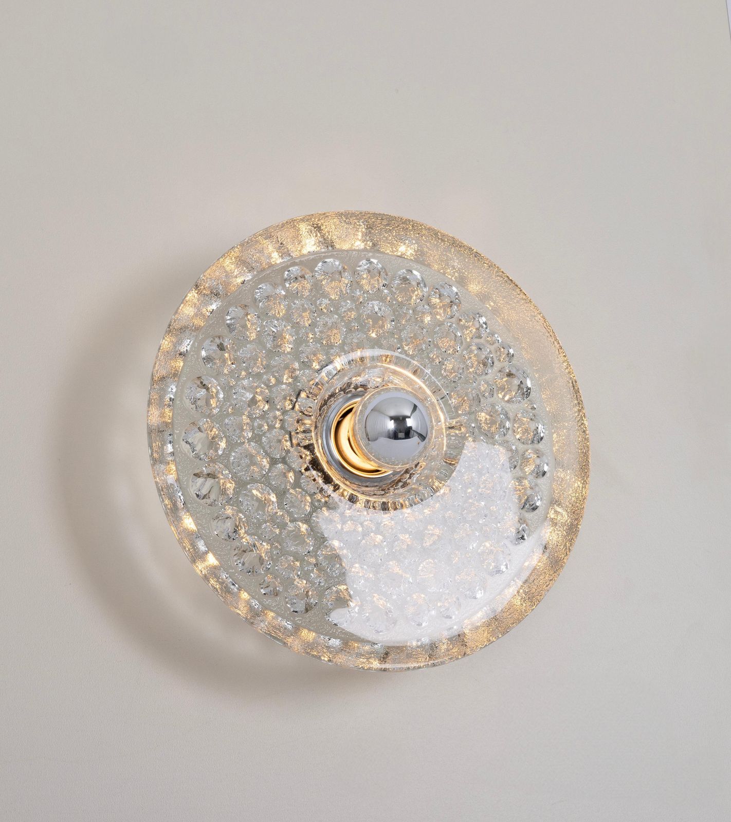 1 Of 12 Sputnik Crystal Glass Wall Sconce By Peill & Putzler, Germany photo 442.0