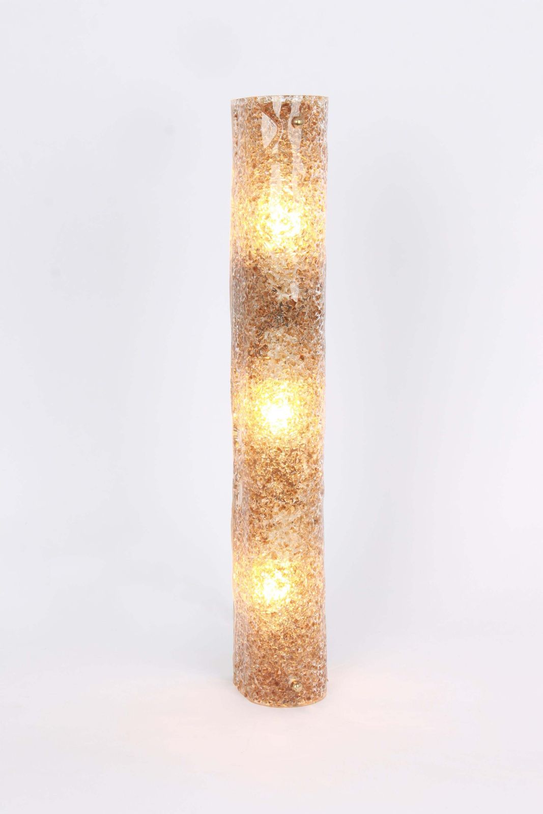 1 Of 2 Dark Toned Murano Glass Wall Sconce By Hillebrand, Germany, 1970s photo vinterior