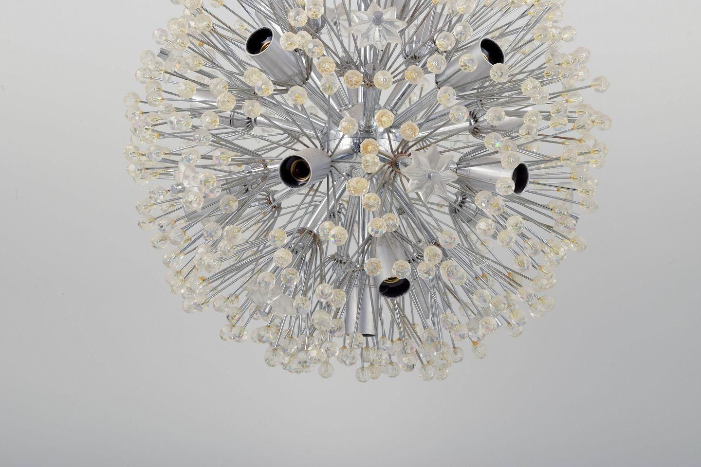 Emil Stejnar For Rupert Nikoll, Austria. Dandelion Sputnik Chandelier, 1955 photo buy