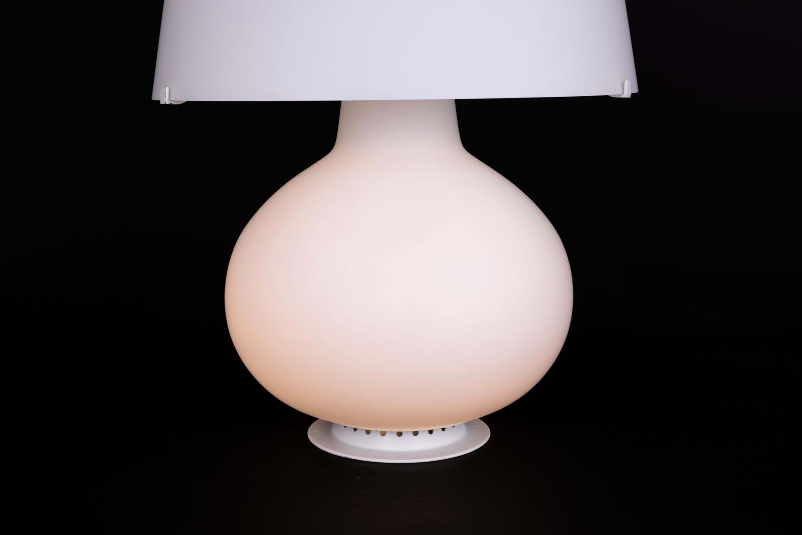 Stunning Large Glass Table Lamps By Fontana Arte, Italy , 1980s photo for sale