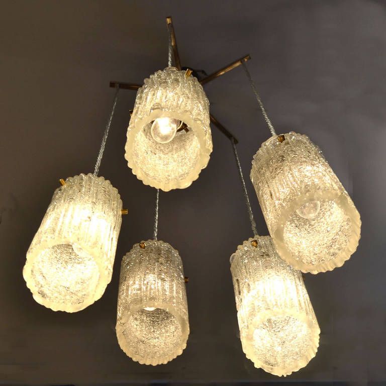 Five Tiered Glass Chandelier By Kalmar photo vinterior