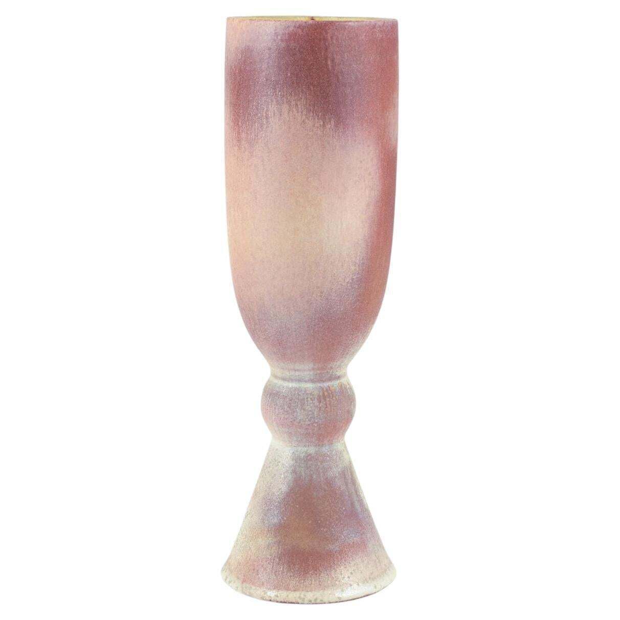 Suzanne Ramié For Madoura, France. Ceramic Vase In Goblet Shape.