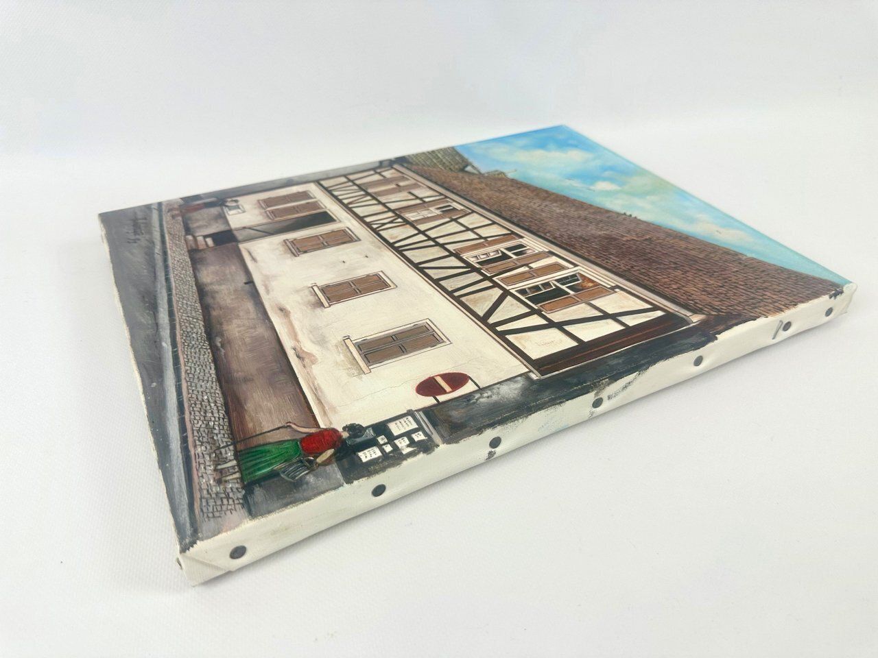 A. Hohage, Houses, 1997, Oil On Canvas photo for sale