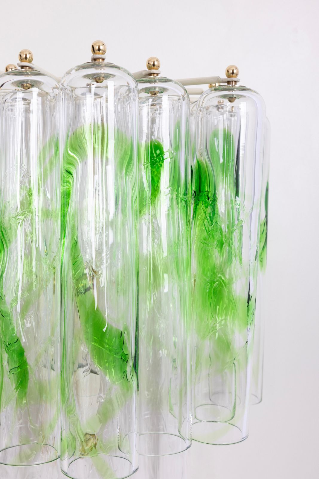 photo buy Pair Of Large Green Murano Glass Wall Lamps By Mazzega, Italy, 1970s