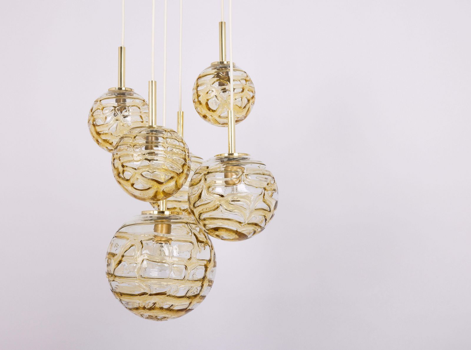 Large Designer Cascading Chandelier Murano Glass By Doria, Germany, 1970s photo for sale