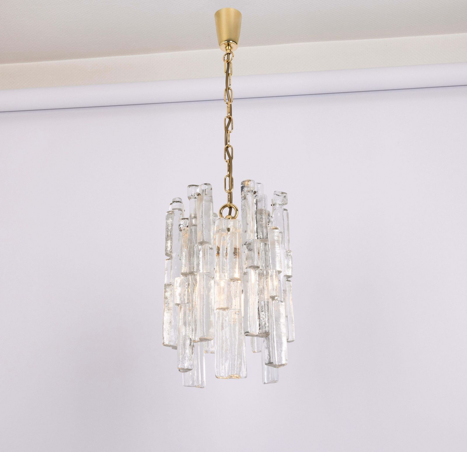 photo for sale 1 Of 8 Rare Murano Ice Glass Pendant Lights   Ruba, By Kalmar, Austria, 1970s