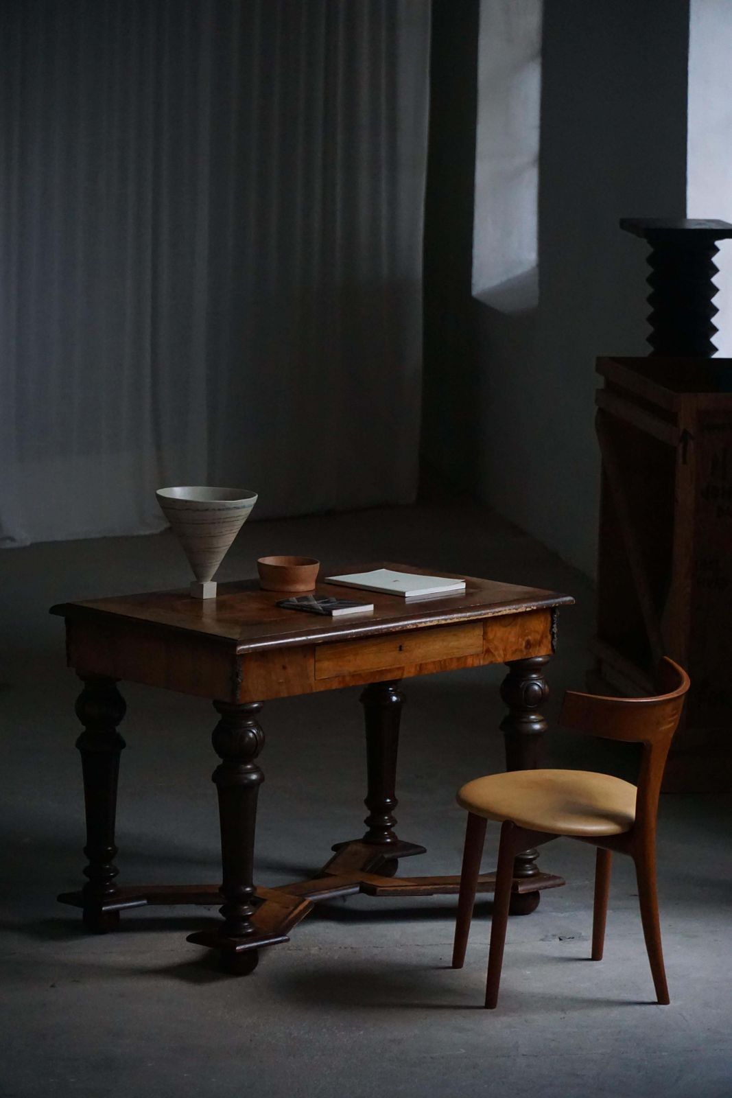 Early 20th Century, Baroque Style Writing Desk, Made By A Danish Cabinetmaker photo furniture