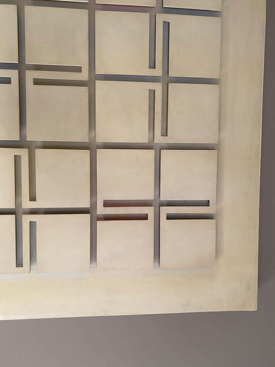 Italy 1980 Abstract White Plexiglass Artwork By Ecuadorian Estuardo Maldonado photo vintage