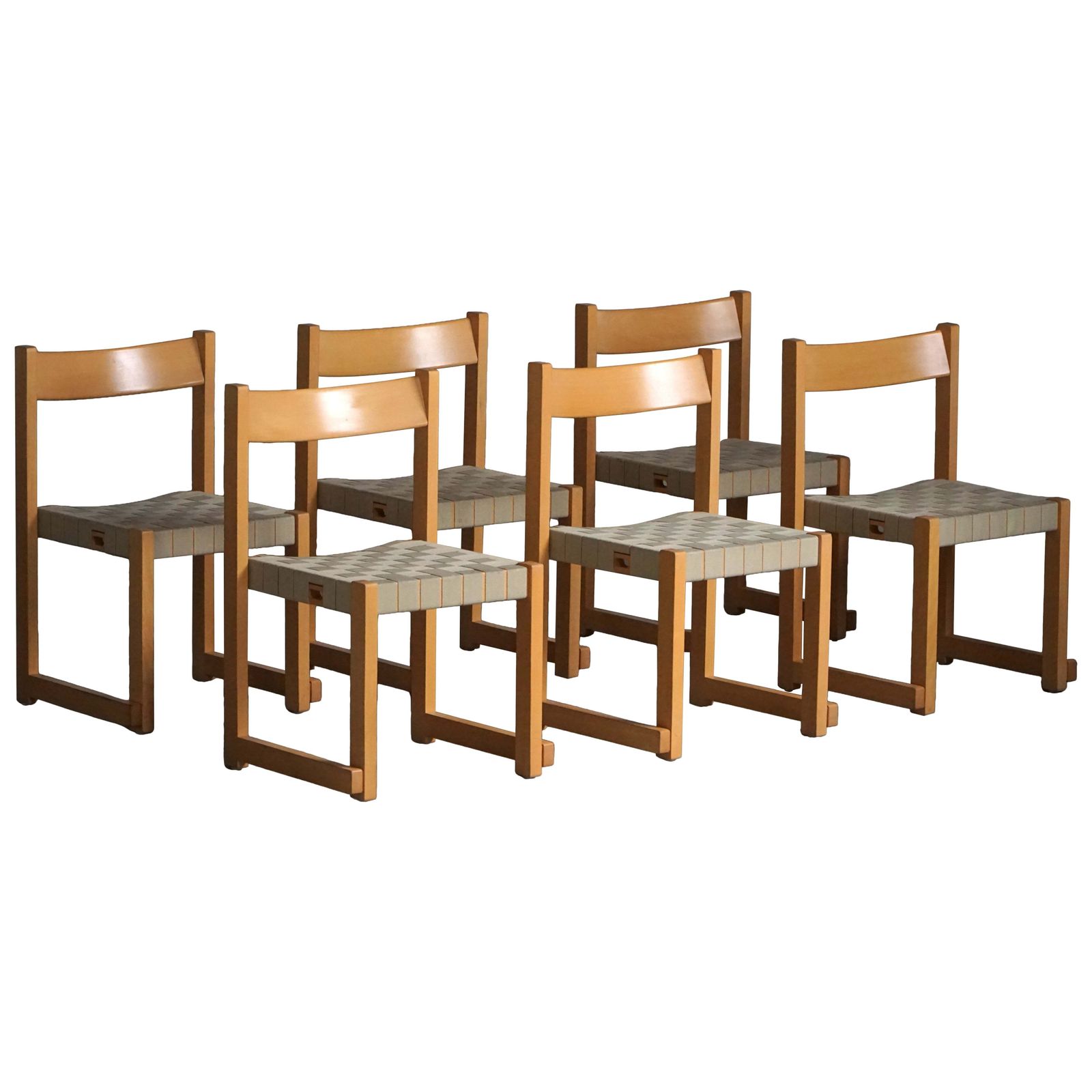Hans J. Wegner, ‘Koldinghus’ Chairs In Beech With Woven Seat, Set Of 6, 1988