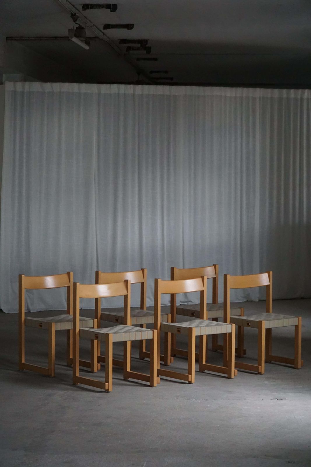Hans J. Wegner, ‘Koldinghus’ Chairs In Beech With Woven Seat, Set Of 6, 1988 photo vinterior