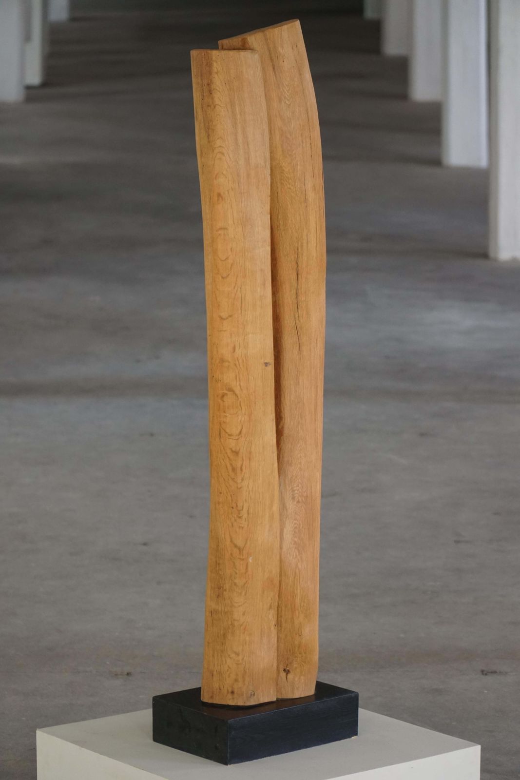 Art Large Wooden Sculpture "Joy" By Ole Wettergren, Danish Modern, 1980s photo
