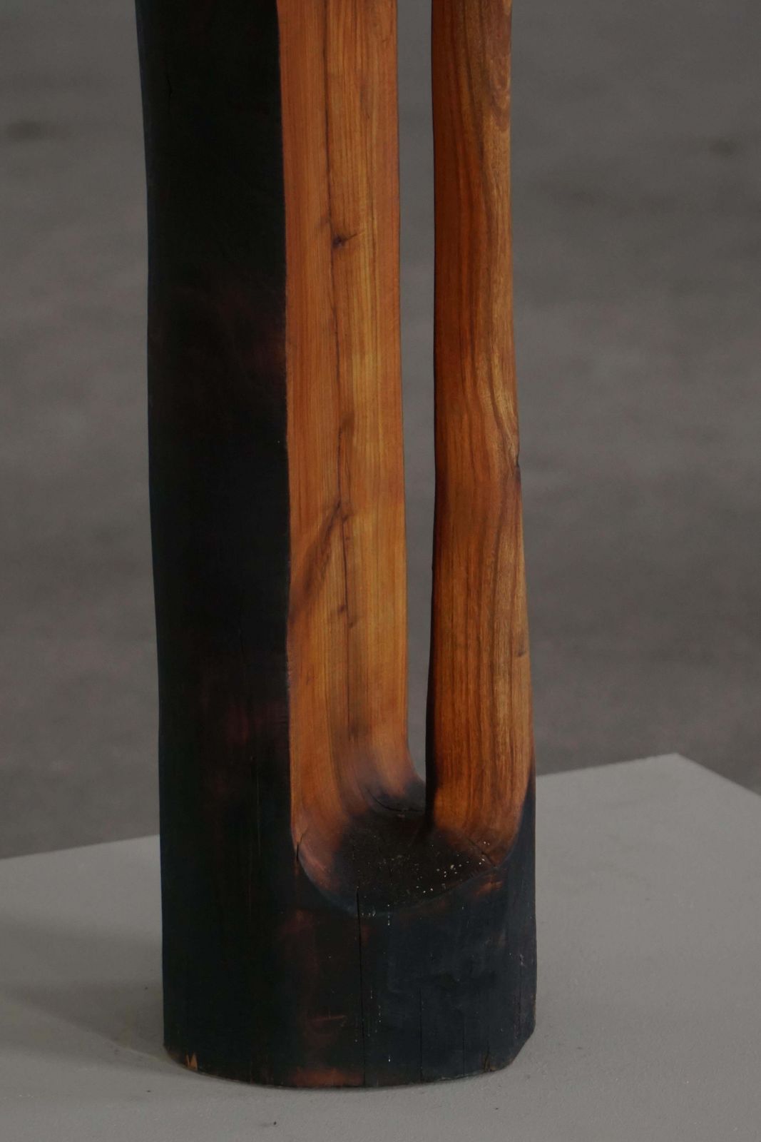 photo buy Large Wooden Sculpture "Black Elegance" By Ole Wettergren, Denmark, 1990s