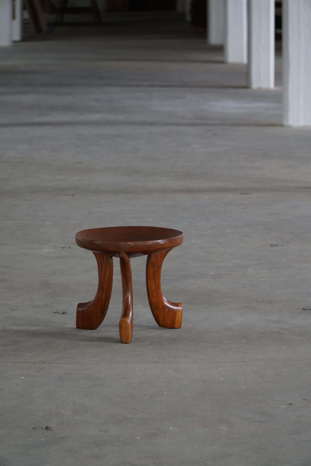 Mid 20th Century Oromo African Stool, Hand Carved Wood, Tribal Style photo for sale