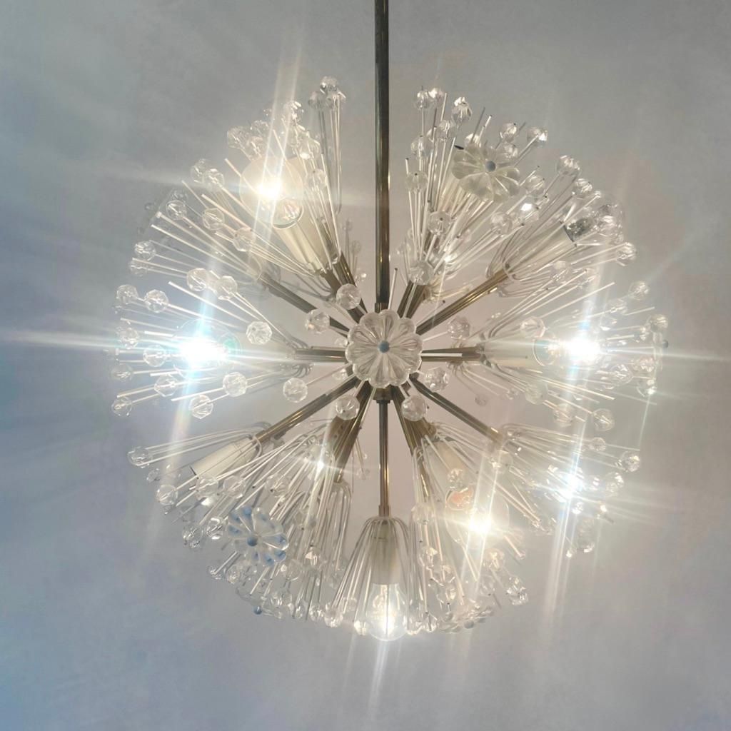 Snowflake Crystal Sputnik Chandelier By Emil Stejnar, Rupert Nikoll, Ca. 1960s photo vintage
