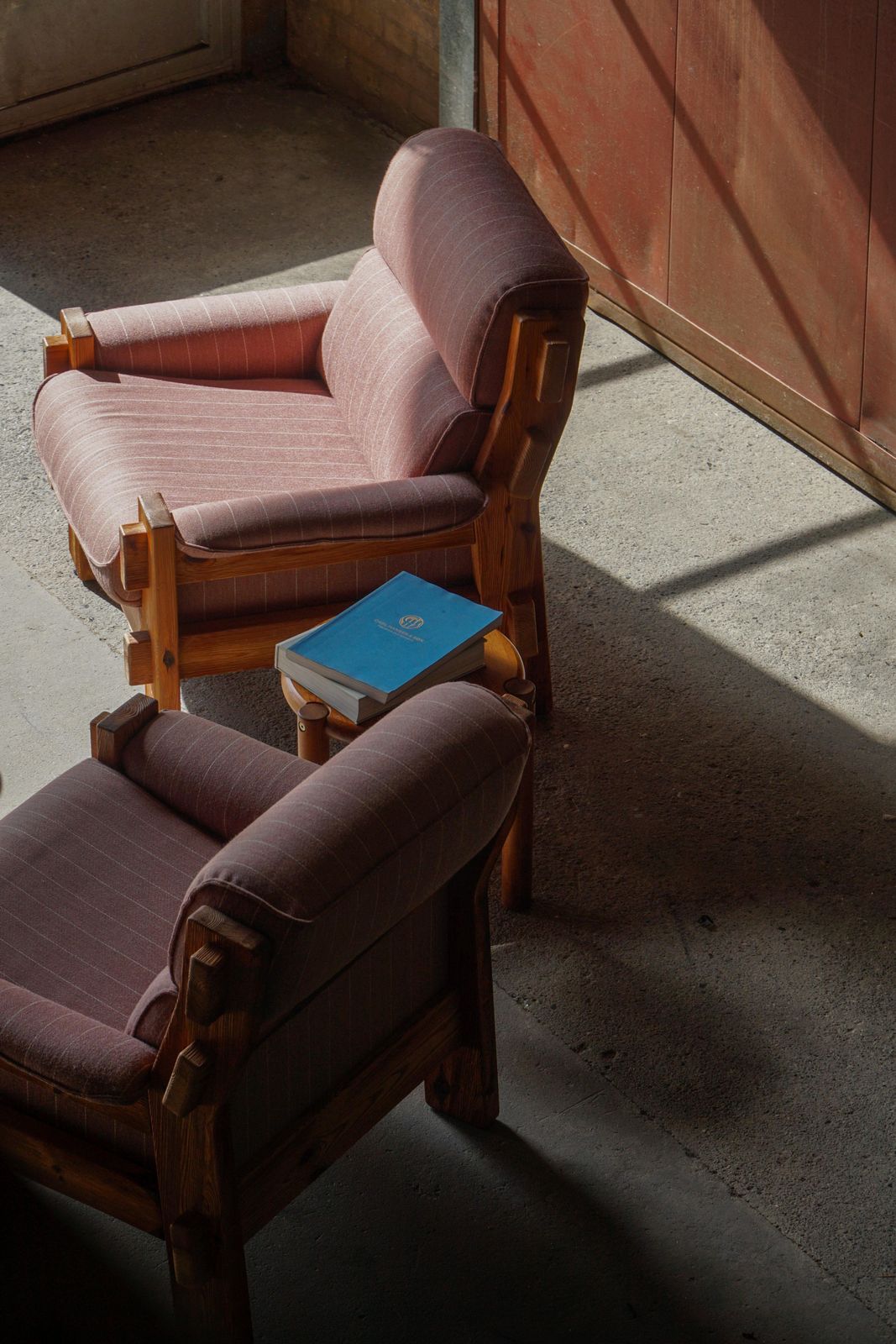 Danish Modern, A Pair Of Lounge Chairs In Pine & Wool By Christian IV, 1970s photo Furniture