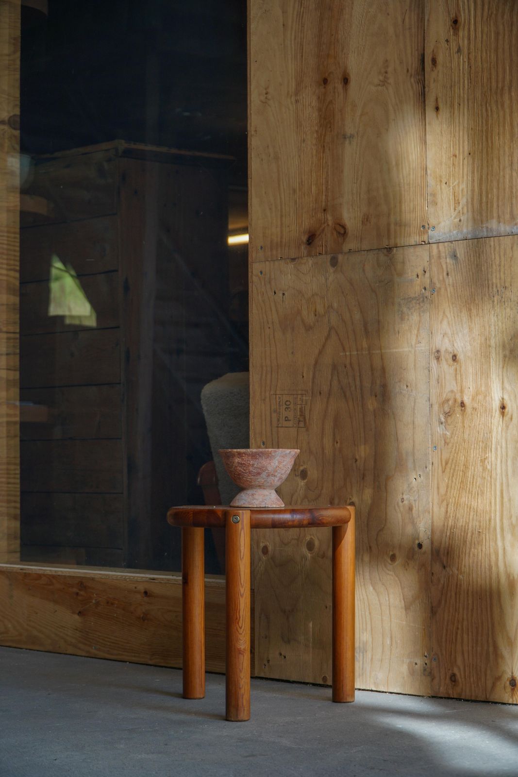 20th Century, Scandinavian Modern Tripod Stool With Circular Seat, 1970s photo 507.0
