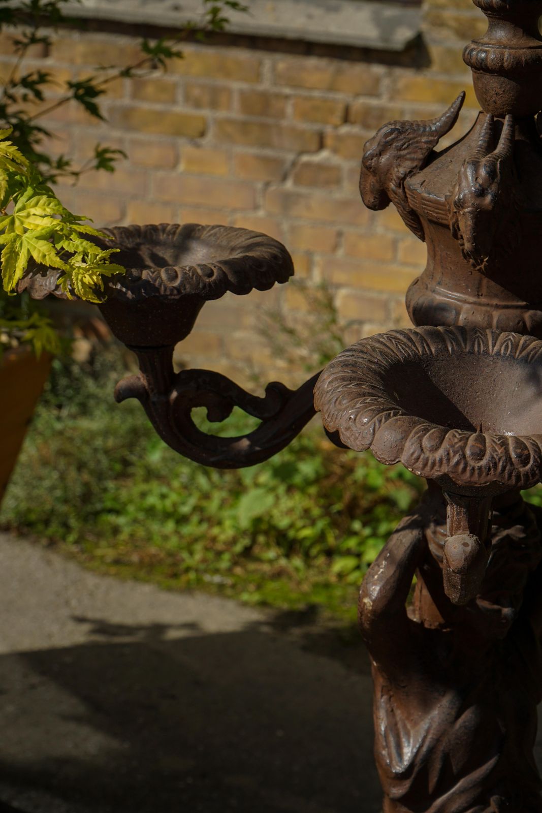 19th Century, Cast Iron Outdoor Candelabra Sculpture, Five Holders, France photo 1814.0