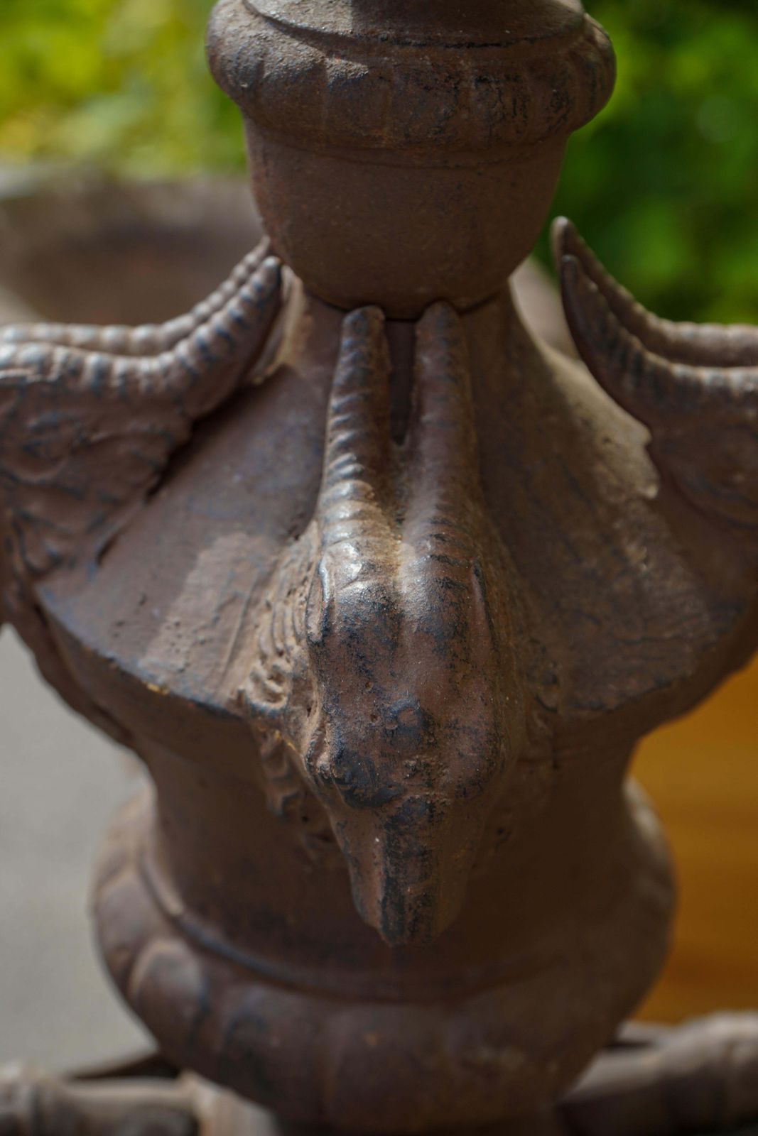 19th Century, Cast Iron Outdoor Candelabra Sculpture, Five Holders, France photo vintage