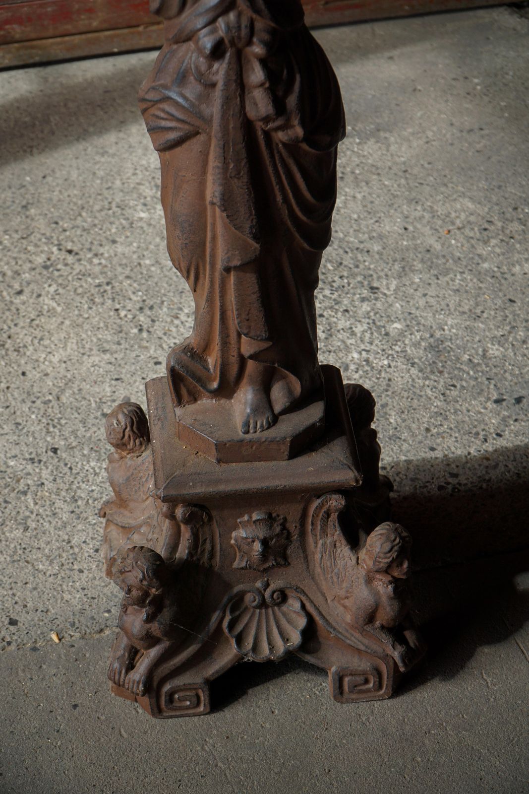 photo for sale 19th Century, Cast Iron Outdoor Candelabra Sculpture, Five Holders, France