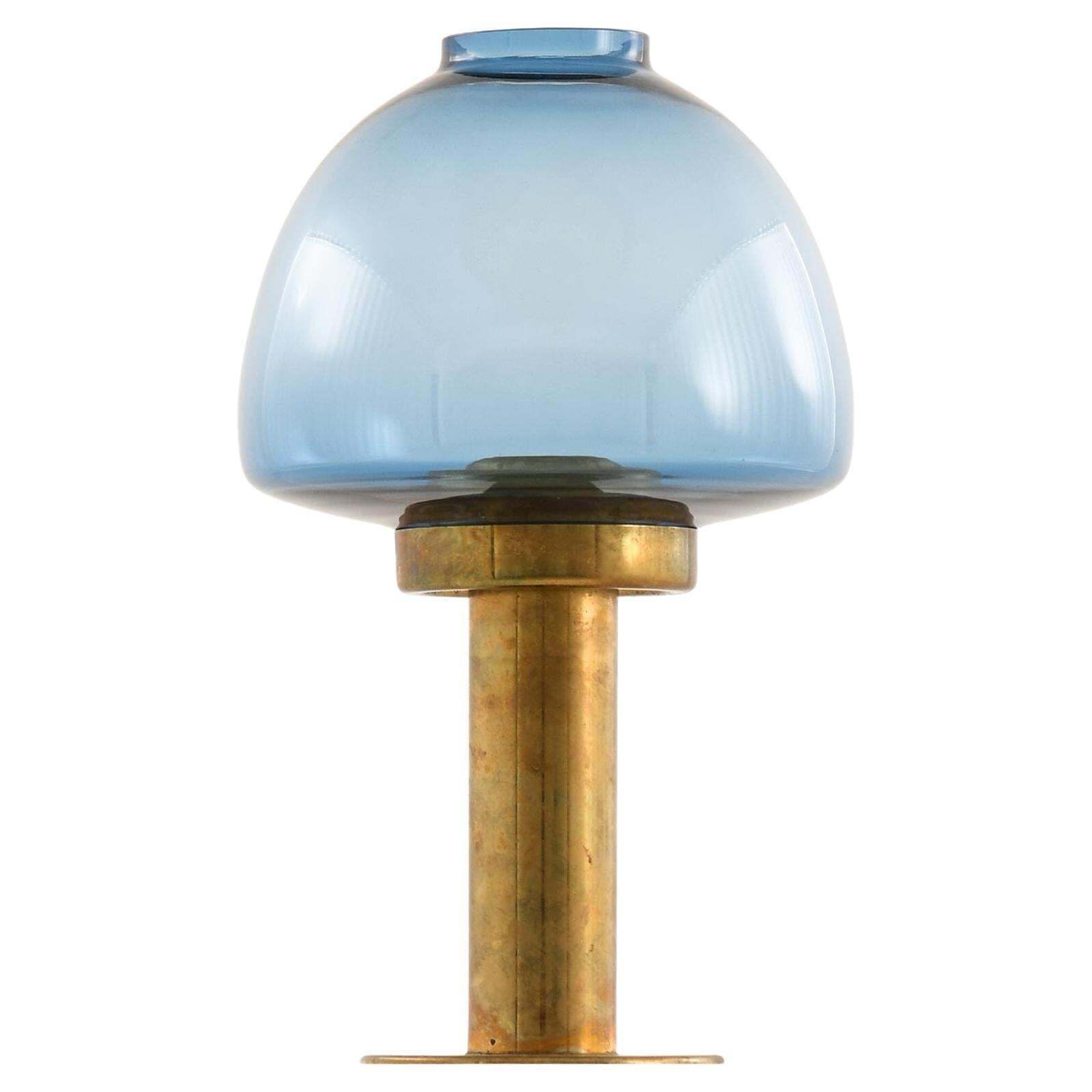 Candlestick In Soft Light Blue Hue By Hans Agne Jakobsson, 1950s