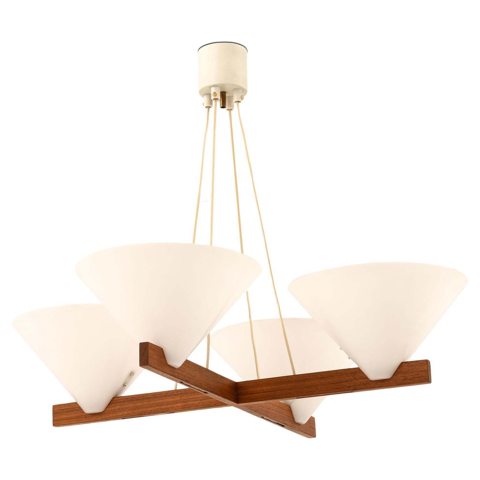 Rare Ceiling Lamp With Striking Geometric Frame By Hans Agne Jakobsson, 1960s