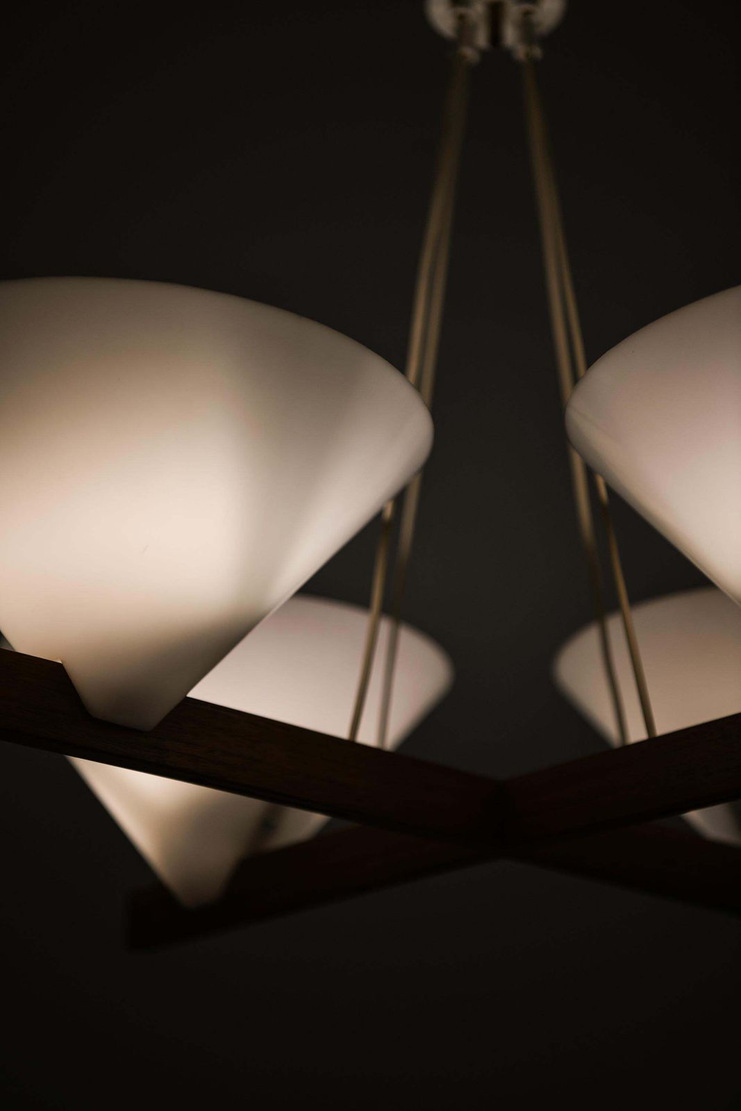 Rare Ceiling Lamp With Striking Geometric Frame By Hans Agne Jakobsson, 1960s photo for sale