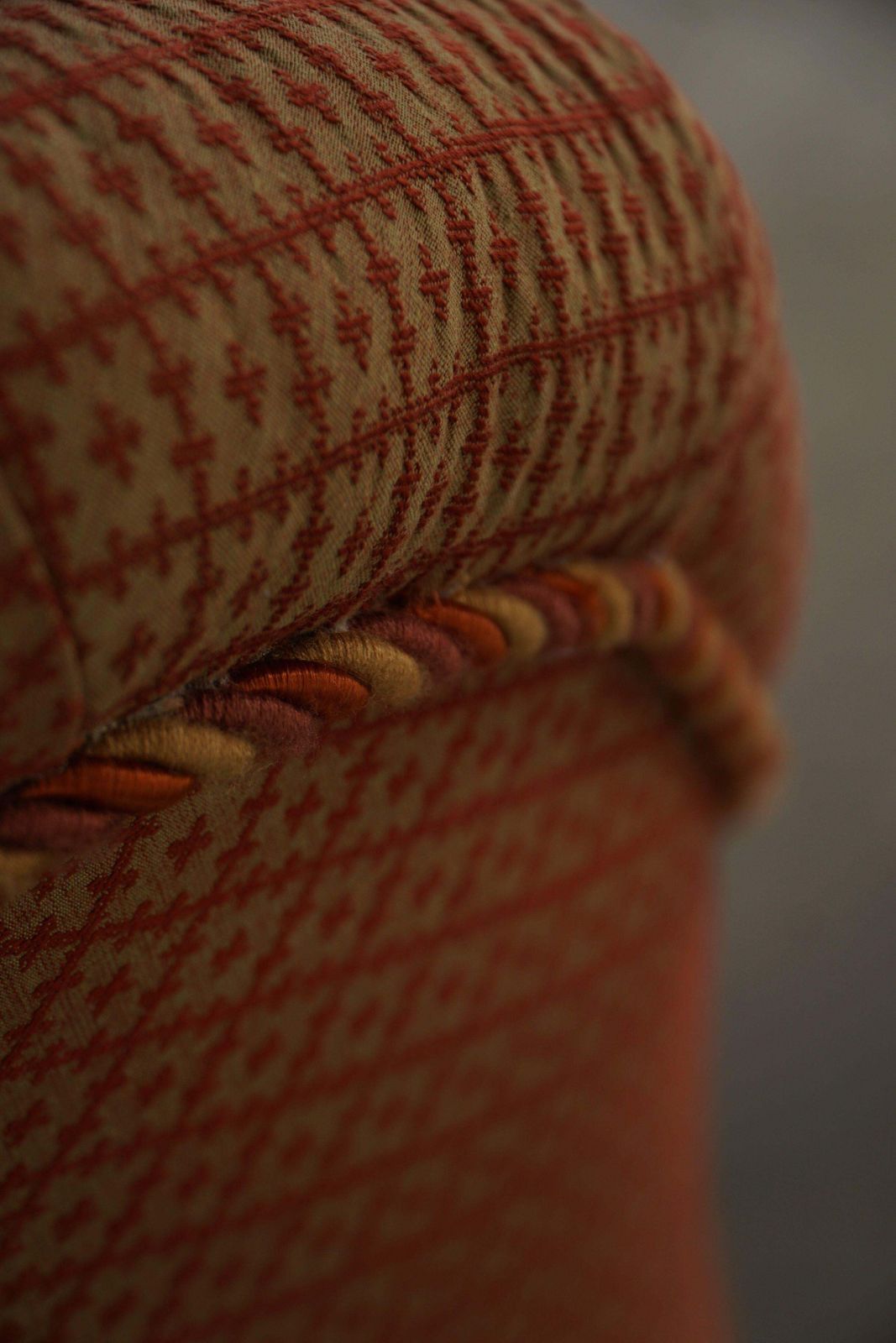 1702.0 Victorian Armchair In Mahogany, Wheels & Colorful Fabric, England, Early 1900s photo