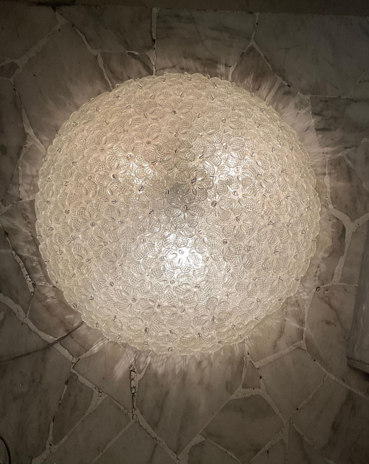 photo vinterior Seguso   Flavio Poli   Plafoniera A Fiori In Vetro Di Murano   Italia 1950