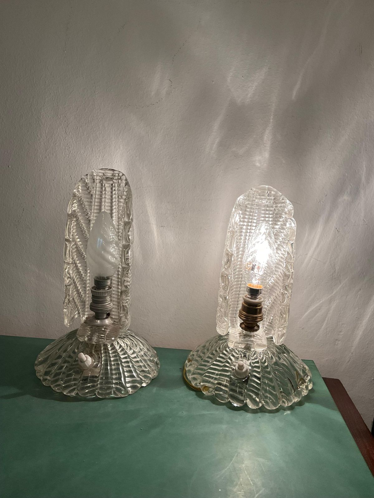 Barovier & Toso   Pair Of Murano Glass Abat Jours 1930s   Made In Italy photo 1723.0