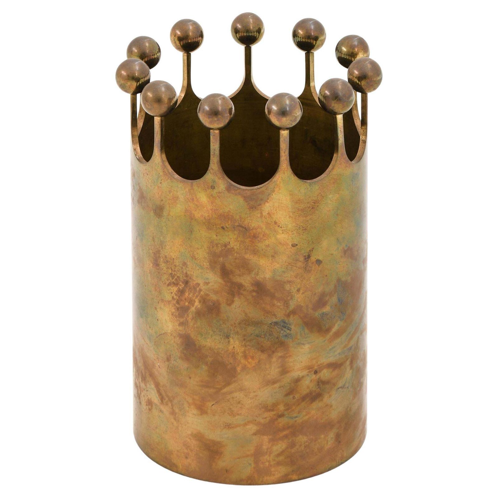 Rare Brass Vase By Pierre Forssell, 1950s