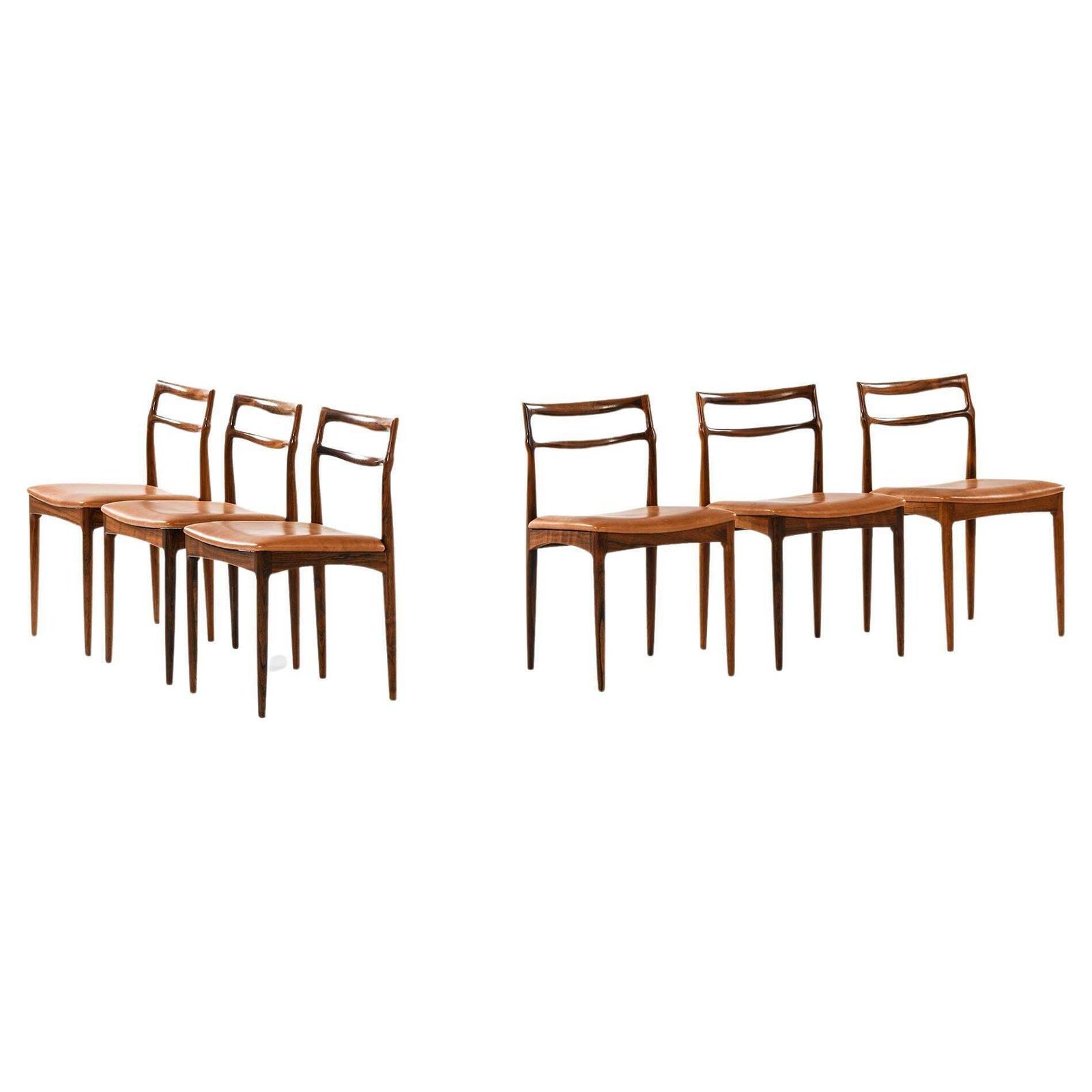 Set Of Six Dining Chairs By Johannes Andersen, 1960s