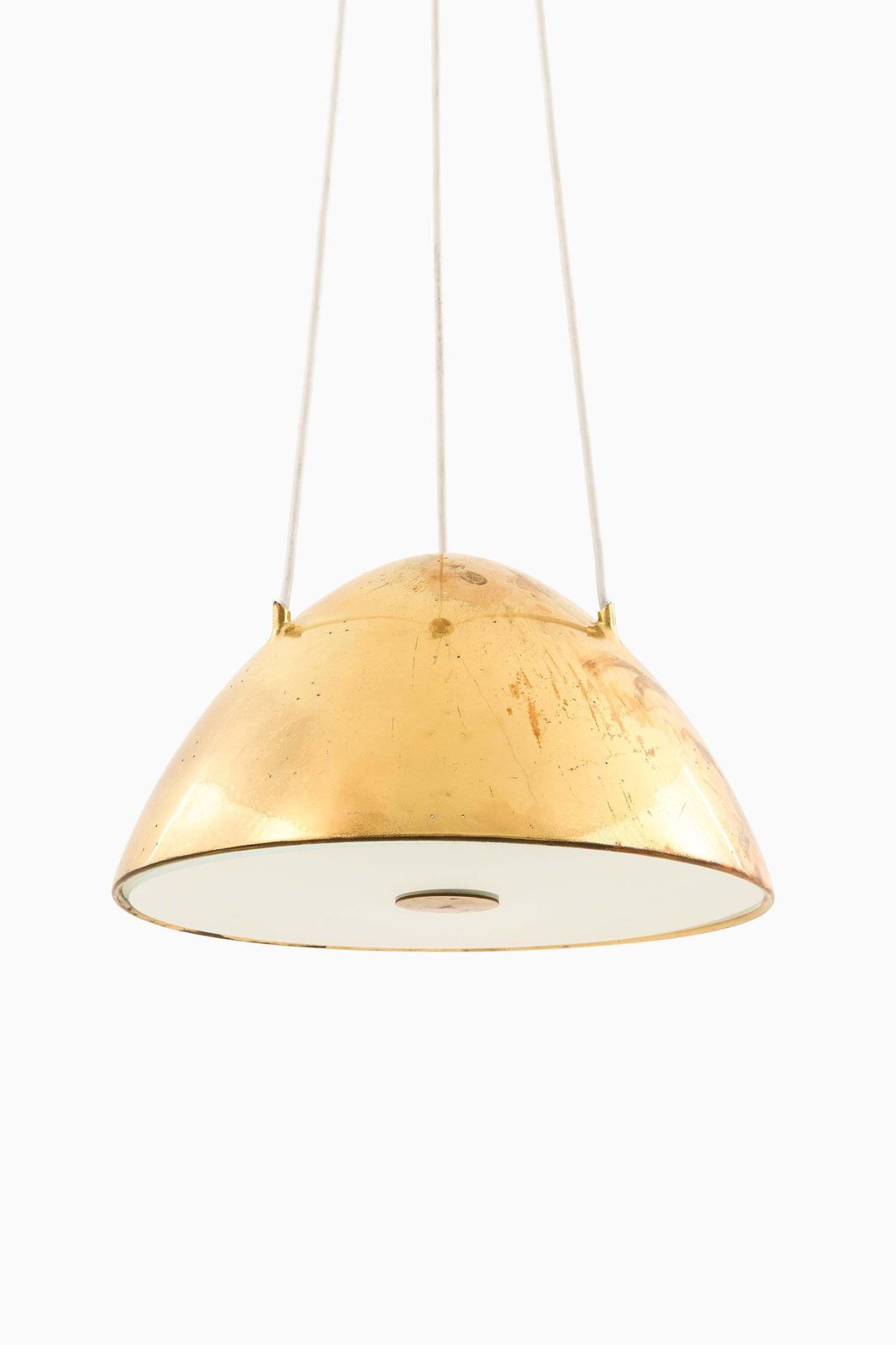 Ceiling Lamp With Dome Shaped Brass Shade By Paavo Tynell, 1952s photo for sale