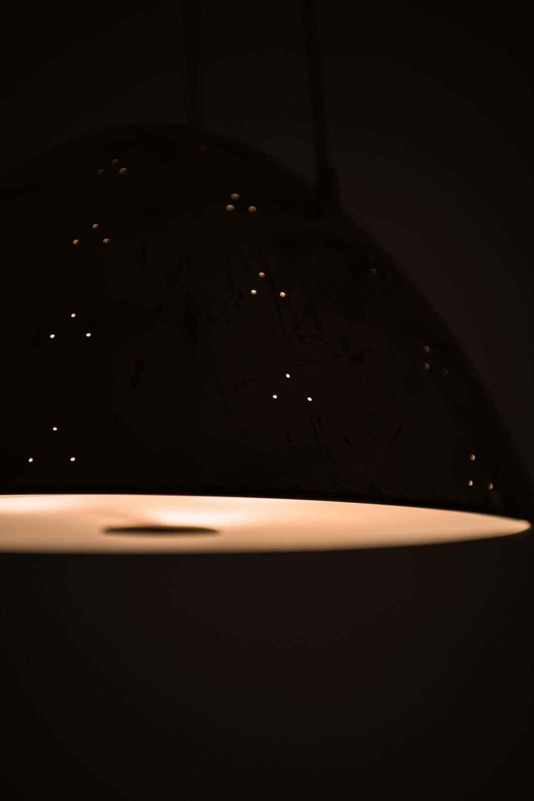 Ceiling Lamp With Dome Shaped Brass Shade By Paavo Tynell, 1952s photo vinterior