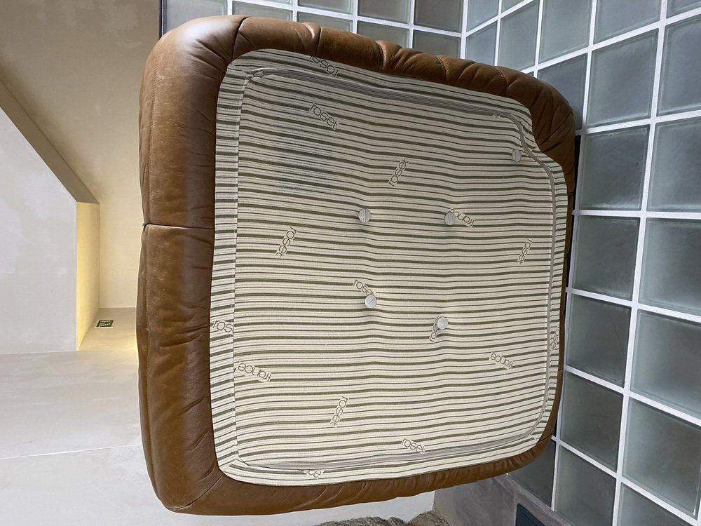 Brown Leather Togo Sofa Set By Michel Ducaroy For Ligne Roset, Set Of 5 photo vinterior