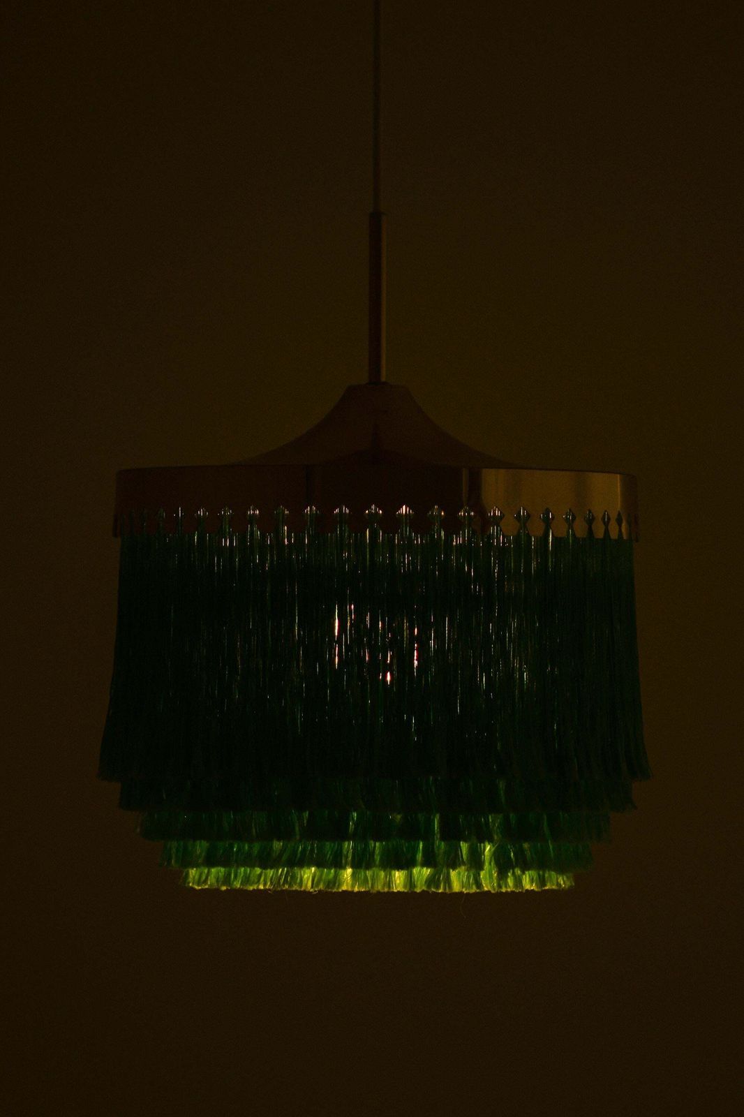 Ceiling Lamp, Model T 601/M, In Silk And Brass By Hans Agne Jakobsson, 1965 photo Lighting
