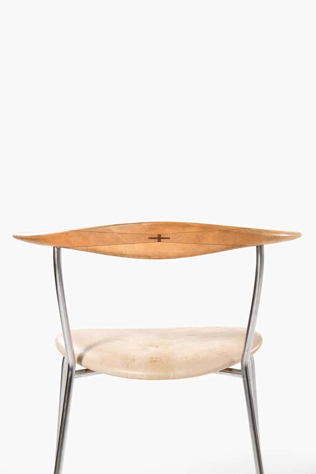 Set Of Six Armchairs, Model Jh 701, In Birch And Steel By Hans J. Wegner, 1960s photo vintage