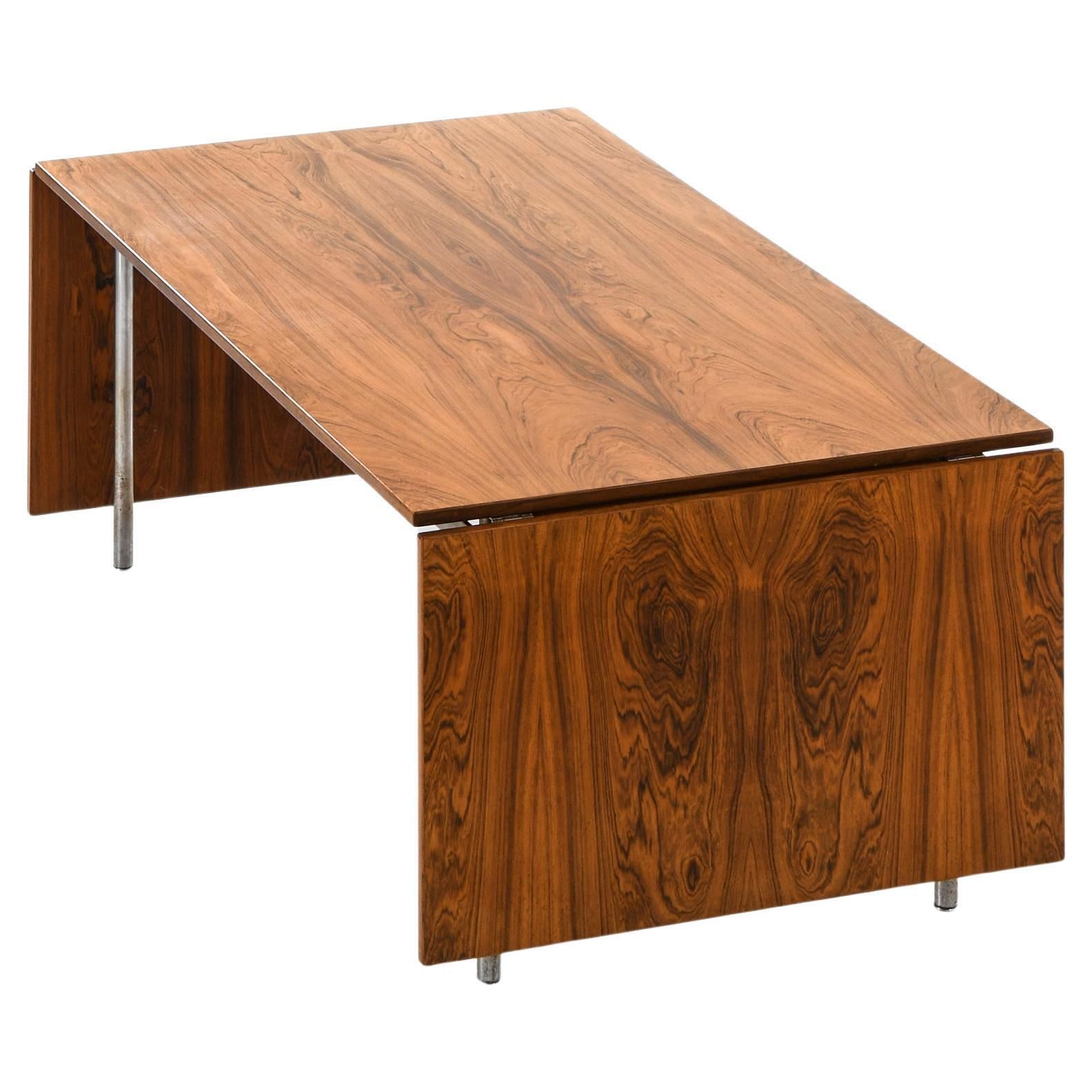 Dining Table, Model At 319, In Rosewood And Steel By Hans J. Wegner, 1960s