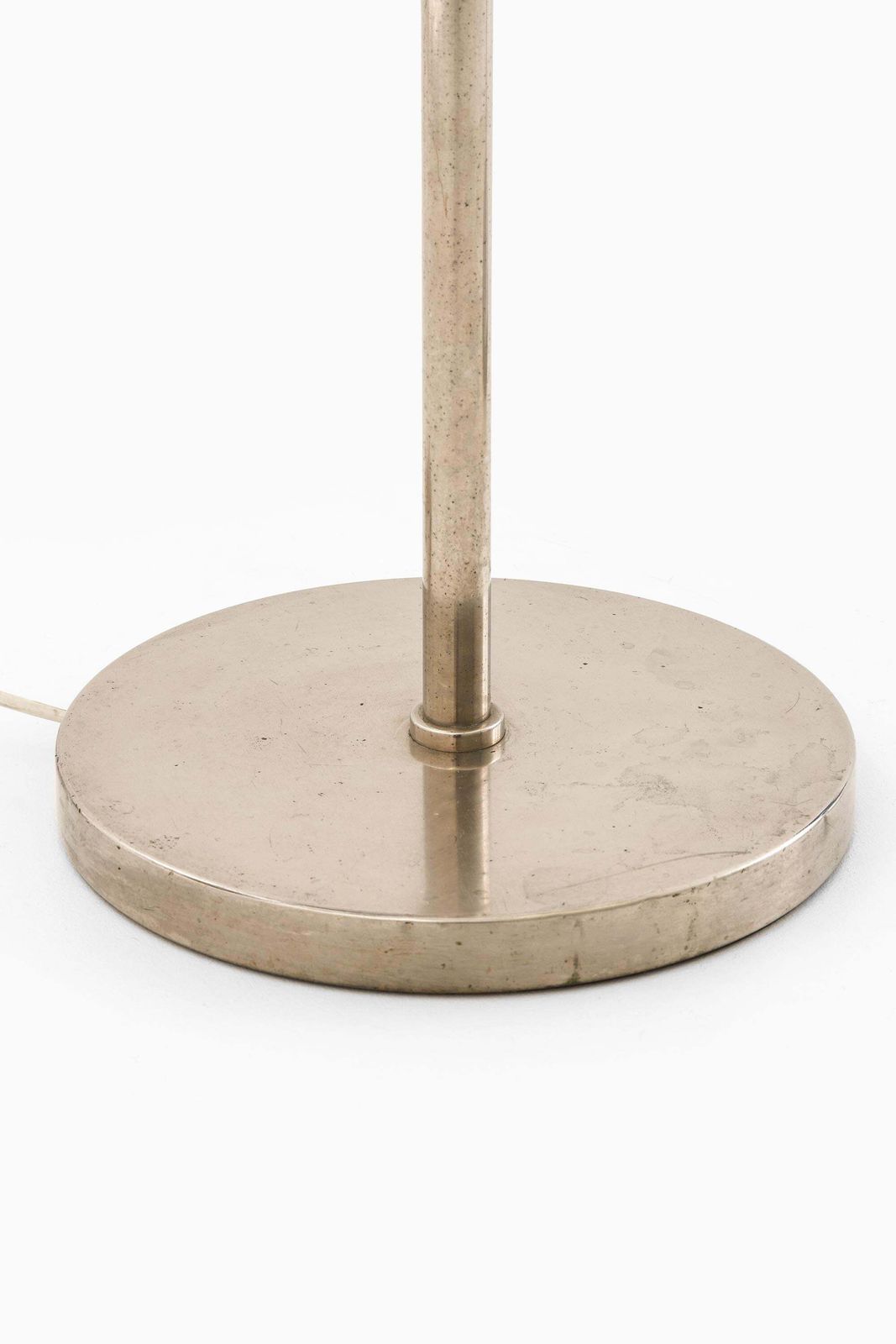 Pair Of Floor Lamps In Nickel And Opaline Glass By Harald Notini, 1930s photo furniture