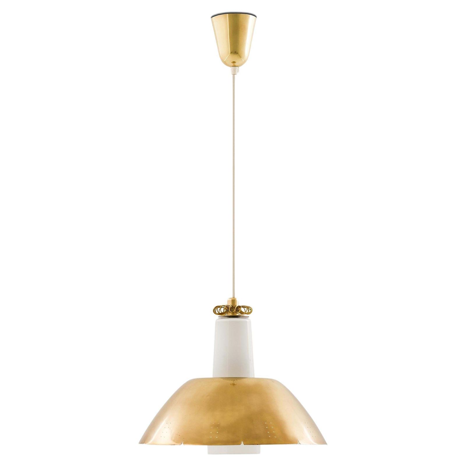 Pair Of Ceiling Lamps, Model K2 20, In Brass By Paavo Tynell, 1950s