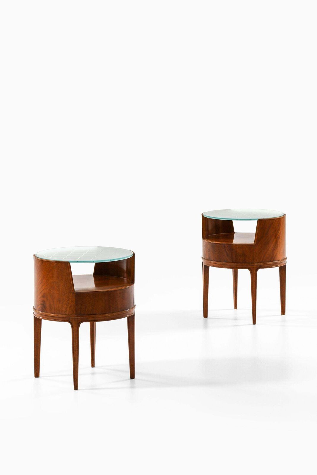 Pair Of Bedside Tables / Side Tables In Mahogany By Axel Larsson, 1940s photo buy