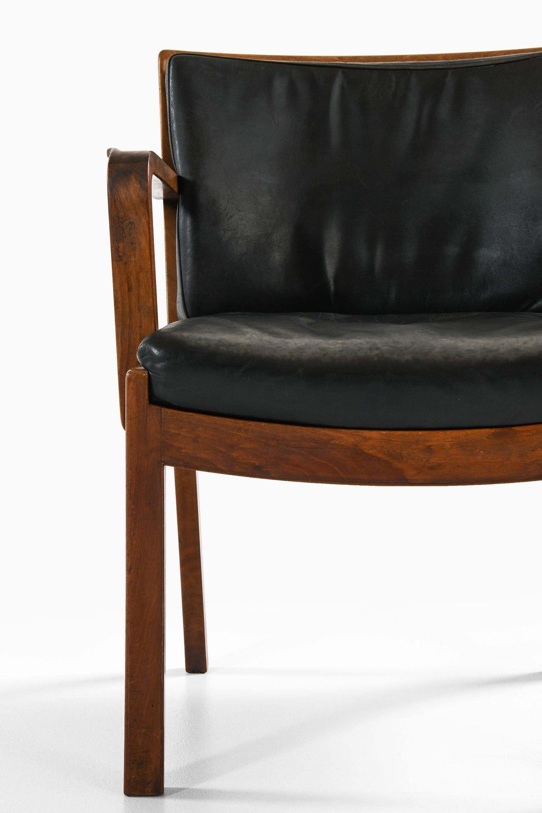Armchair In Mahogany And Leather By Tove & Edvard Kindt Larsen, 1930s photo furniture