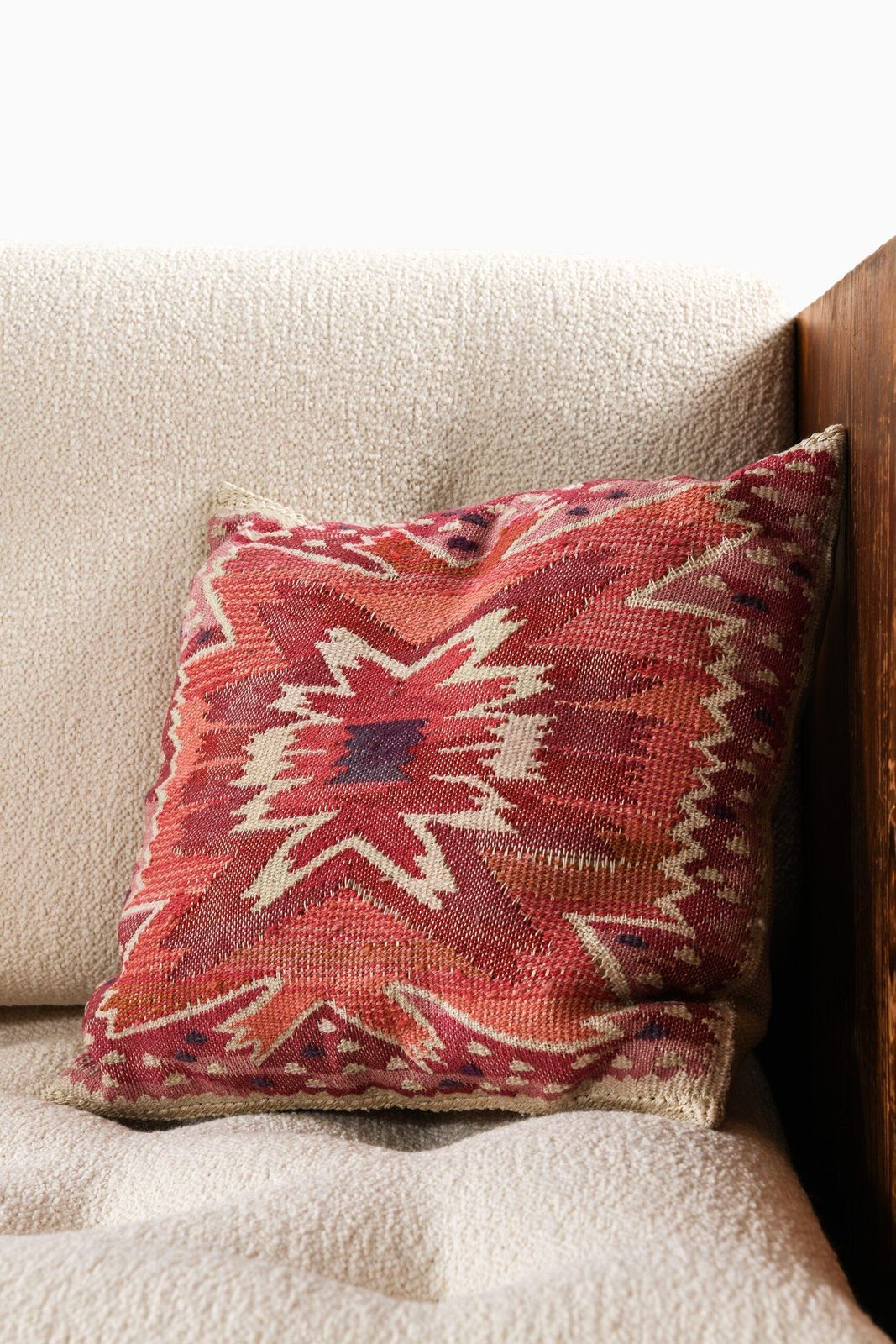 Pillow, 'Nejlikan Röd', In Wool By Barbro Nilsson, 1950 photo furniture