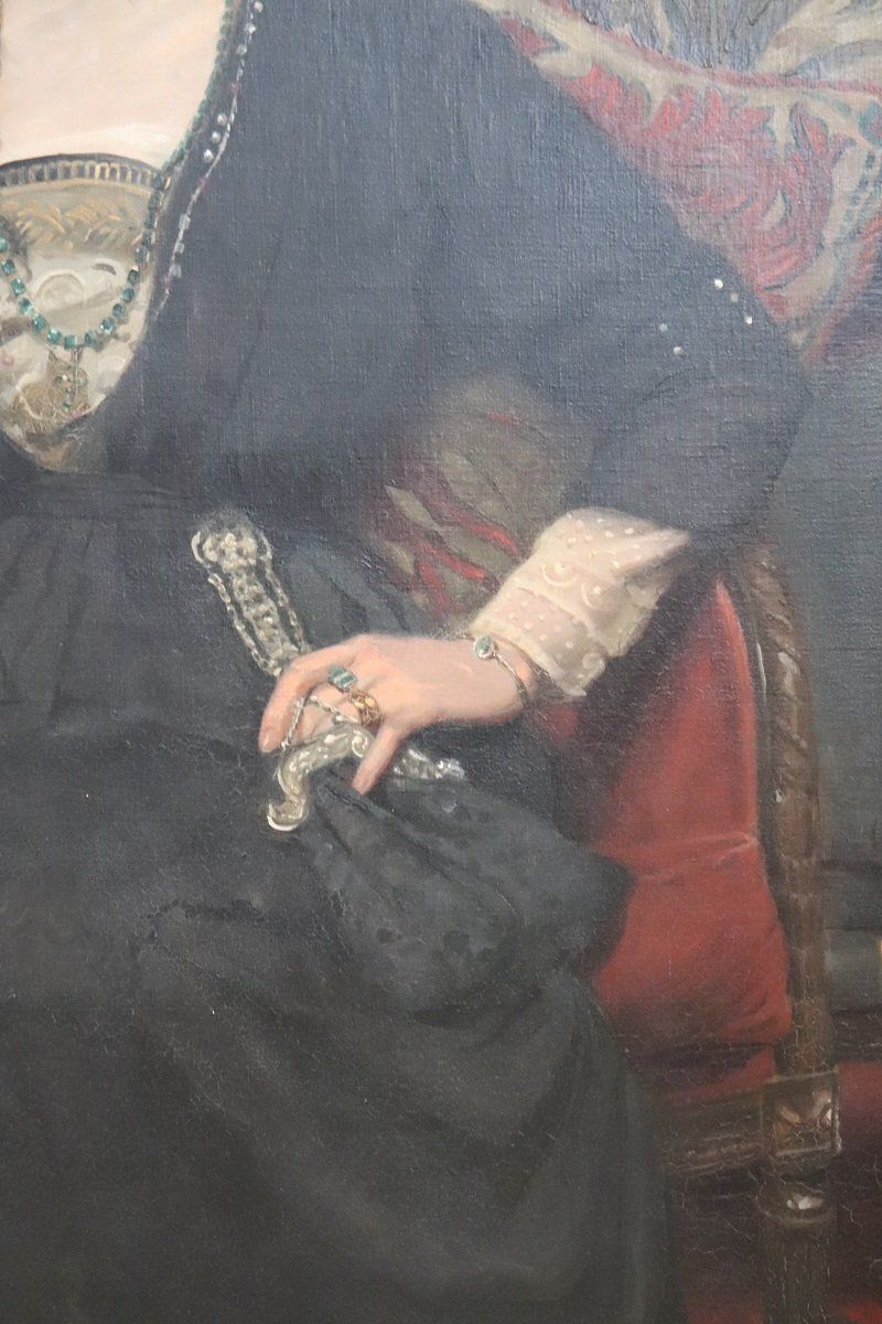 photo buy Portrait Of A Lady, Oil Painting On Canvas, 1913, Framed