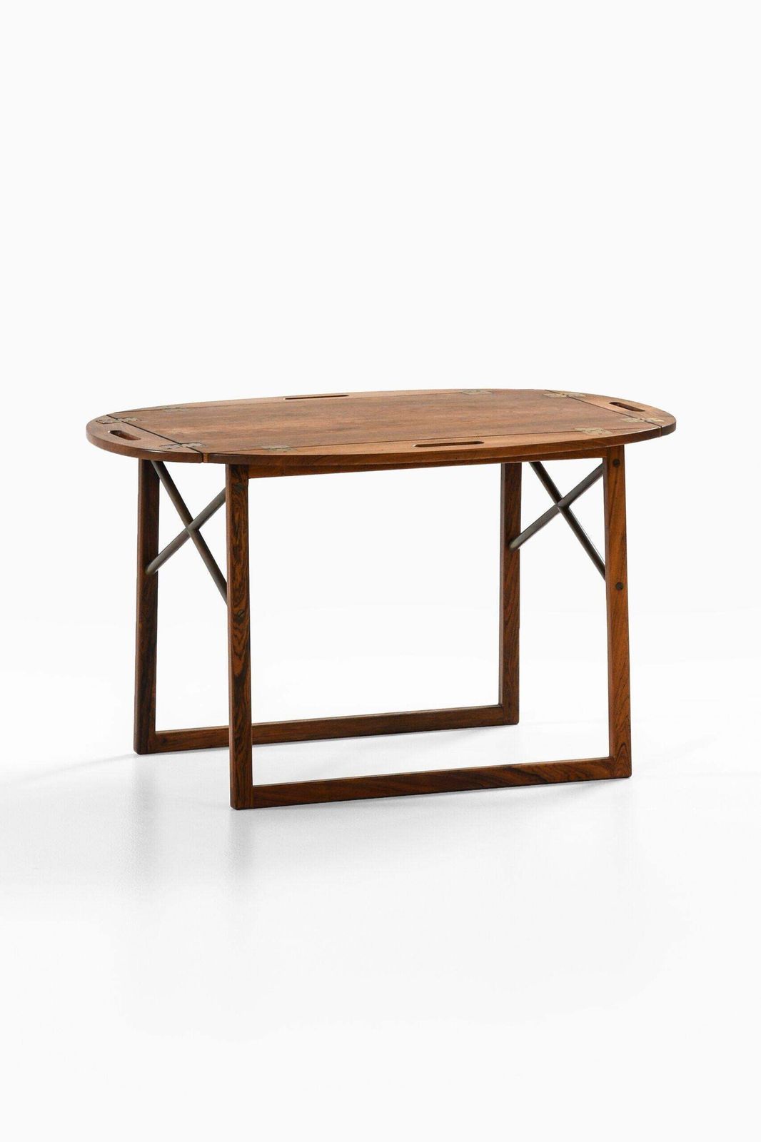 Butler's Tray Table In Rosewood And Brass By Svend Langkilde, 1950s photo furniture