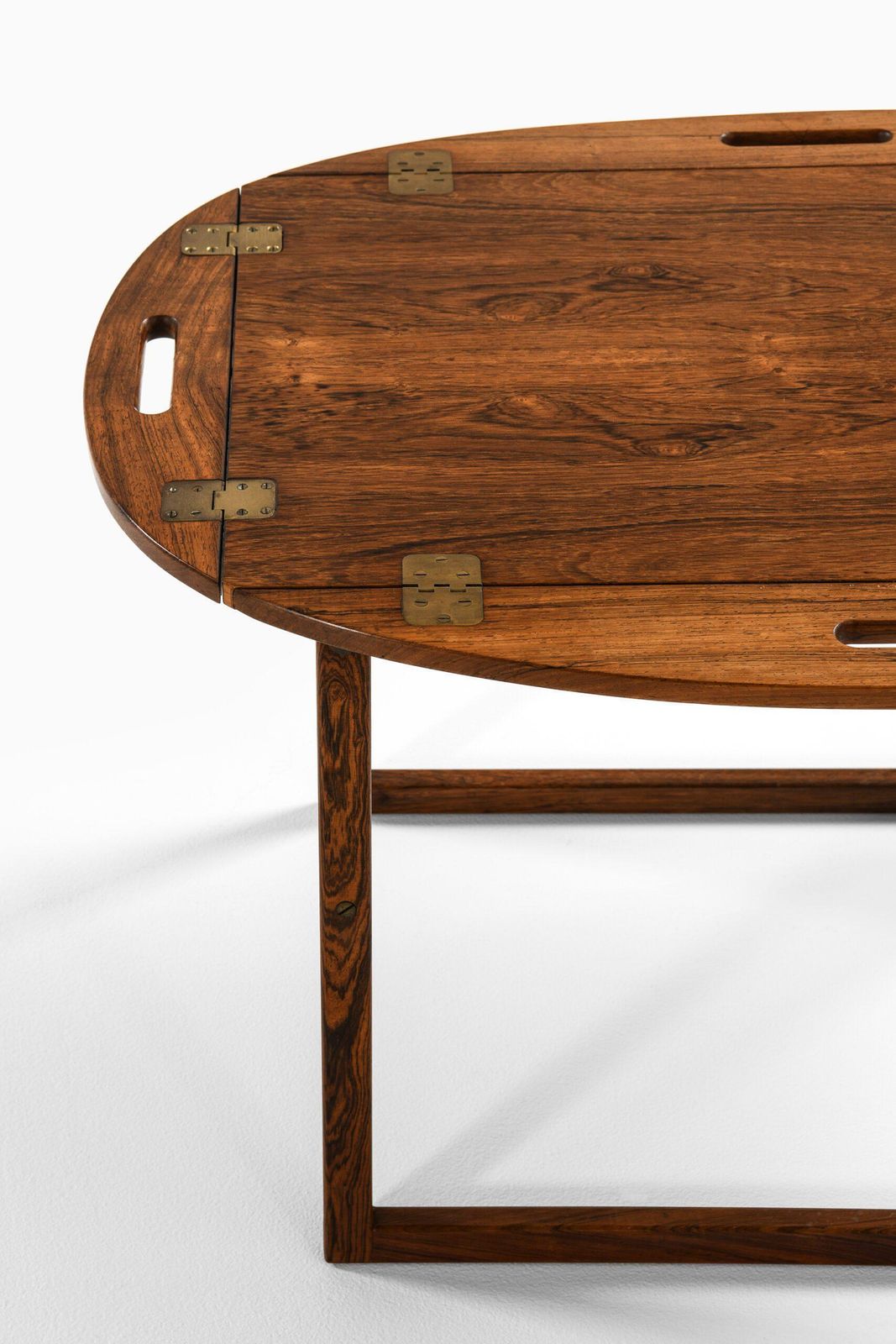 Butler's Tray Table In Rosewood And Brass By Svend Langkilde, 1950s photo for sale