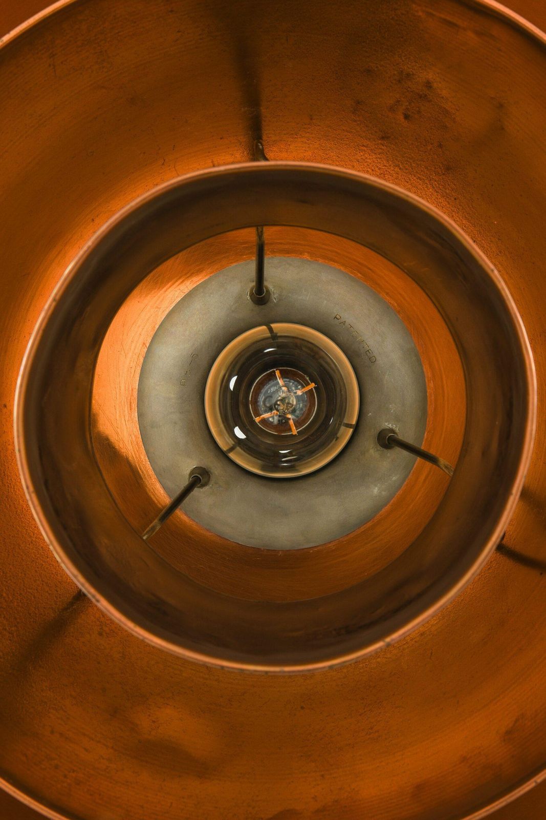 Ph 5/5 Ceiling Lamp In Copper And Nickel By Poul Henningsen, 1940s photo furniture