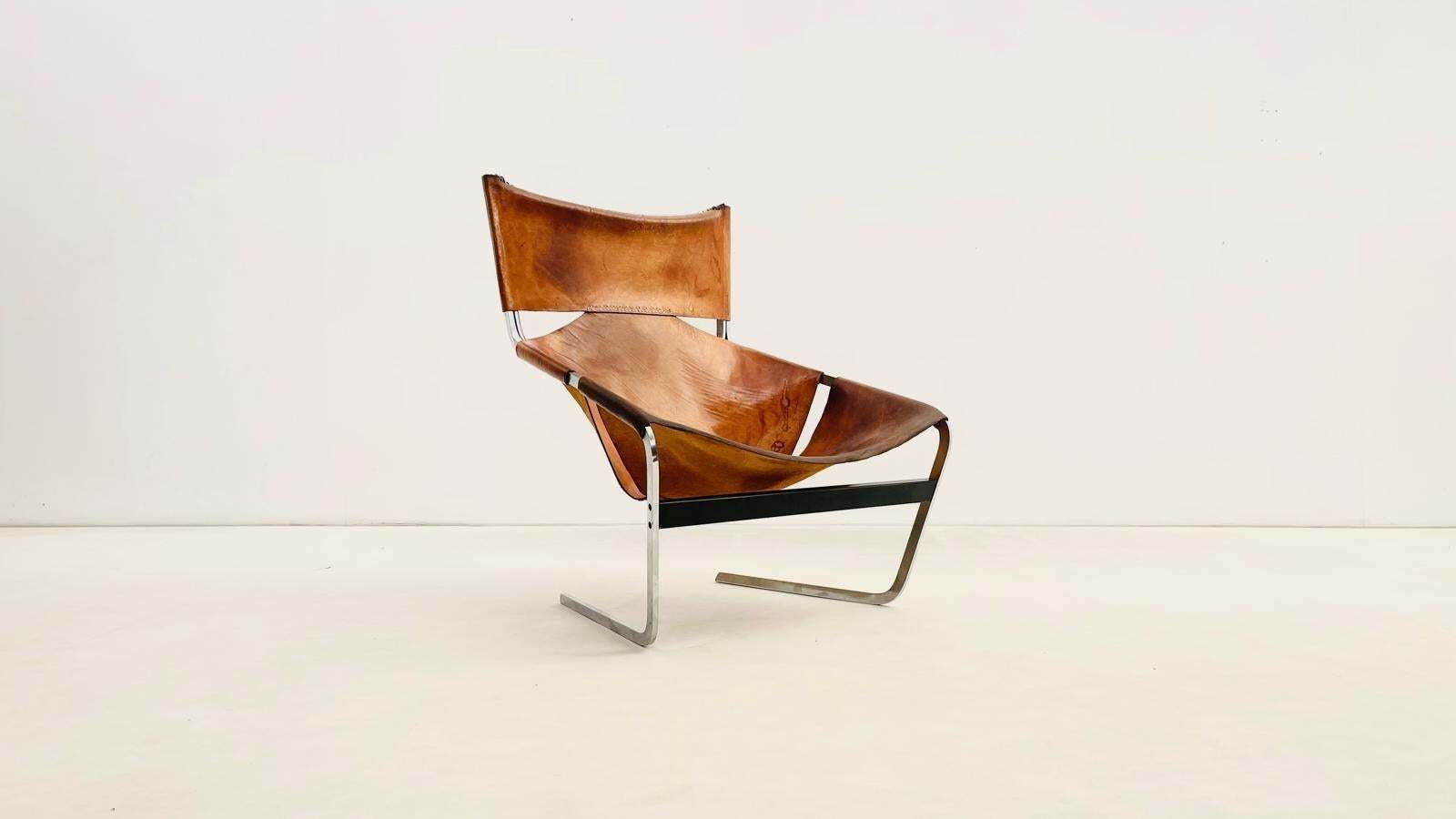 'F444'  Leather Lounge Chair By Pierre Paulin For Artifort photo furniture