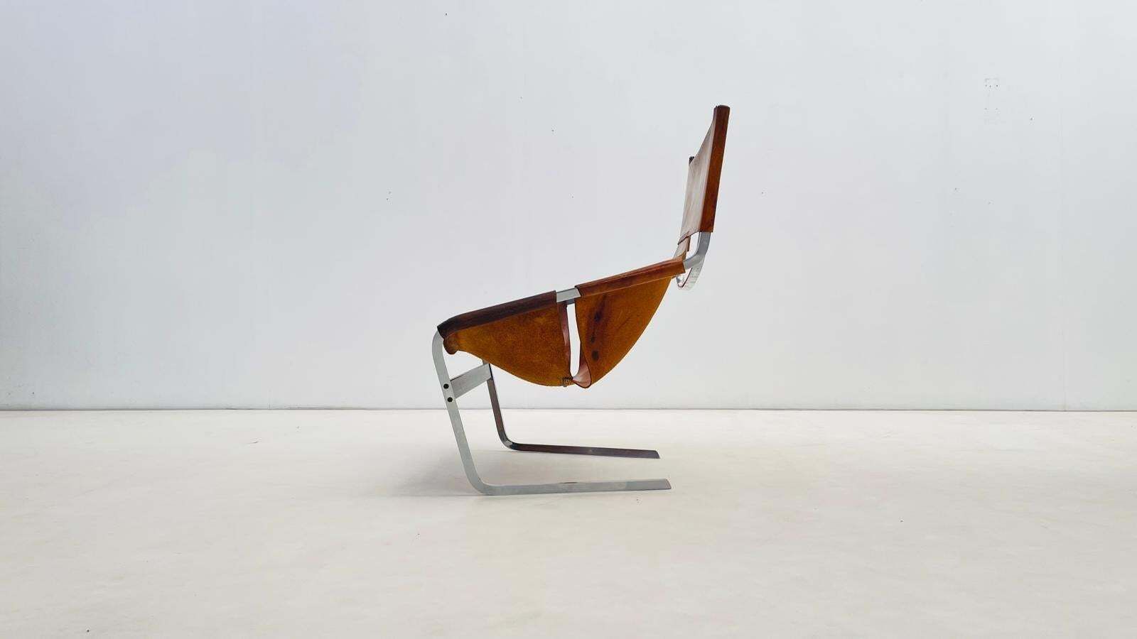 'F444'  Leather Lounge Chair By Pierre Paulin For Artifort photo Furniture