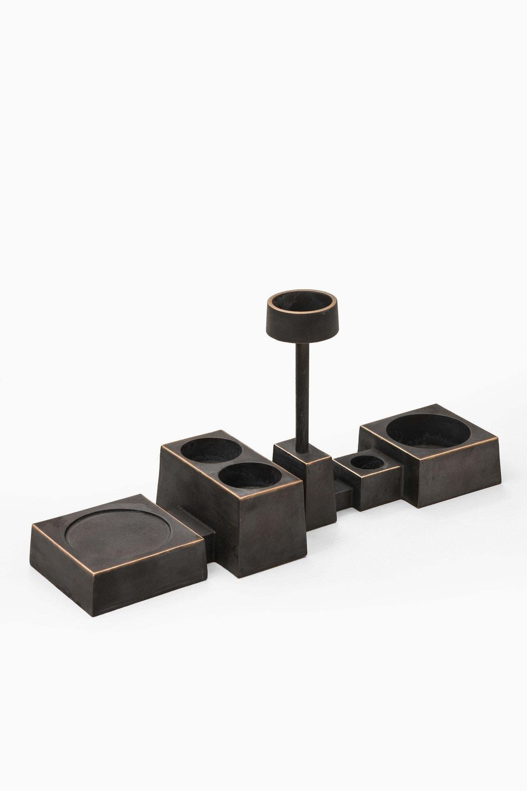 “Candle Collage” Candlestick In Bronze By Folkform, 2010 photo Home Decor